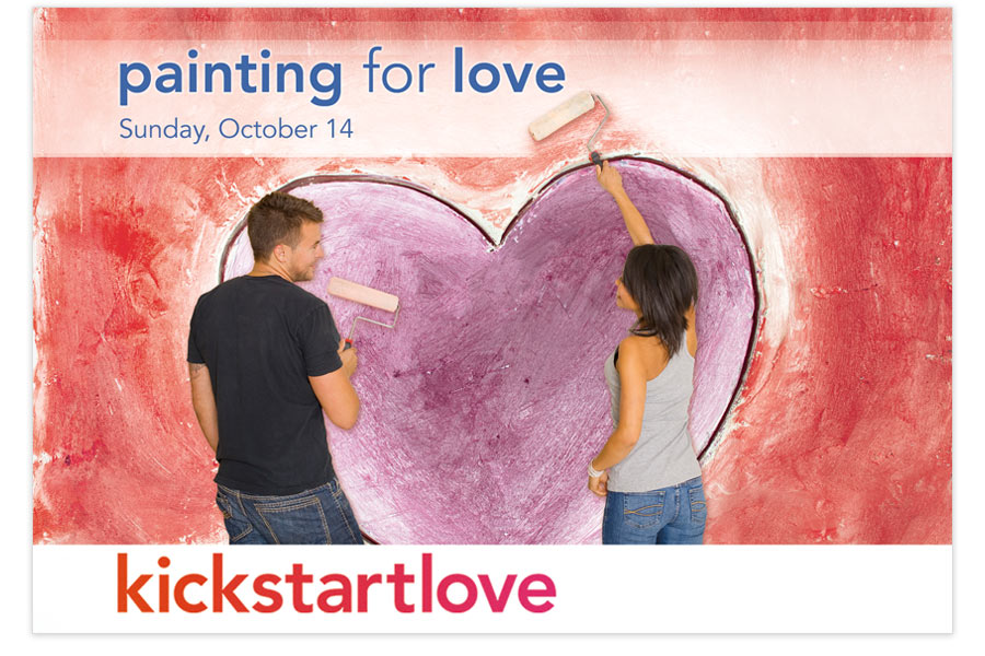 Print design - KickStartLove postcard