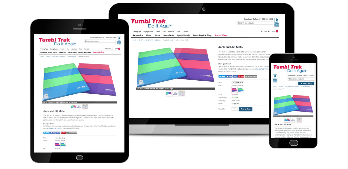 Responsive Website - Tumbl Trak